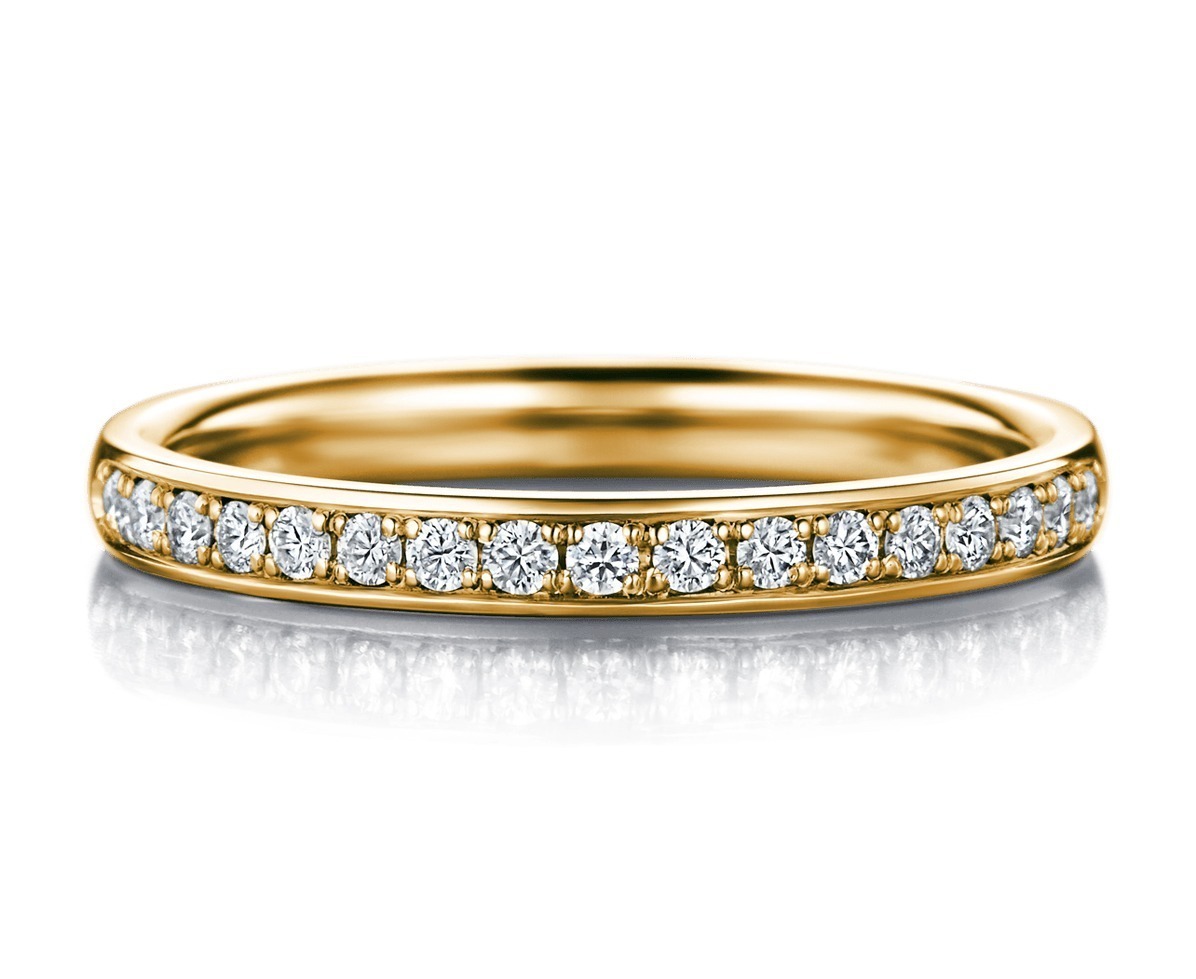 Gold eternity sales band diamonds